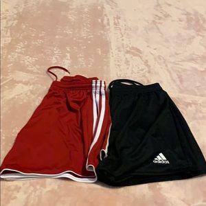 Set of two Adidas soccer shorts